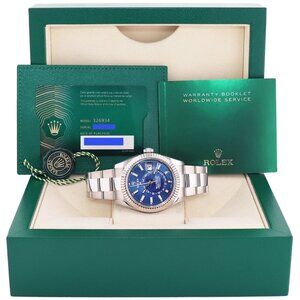 NEW ROLEX SKY DWELLER WATCH WITH BOX AND TAG